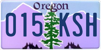 OR license plate 015KSH