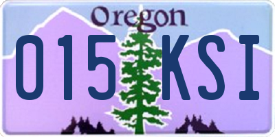 OR license plate 015KSI