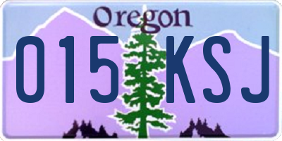 OR license plate 015KSJ