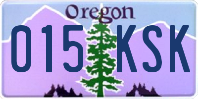 OR license plate 015KSK