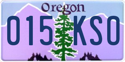 OR license plate 015KSO