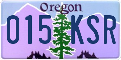 OR license plate 015KSR