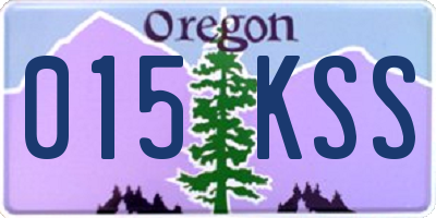 OR license plate 015KSS