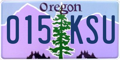 OR license plate 015KSU