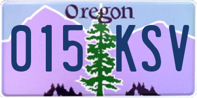 OR license plate 015KSV