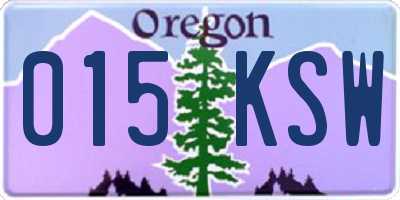 OR license plate 015KSW