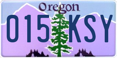 OR license plate 015KSY
