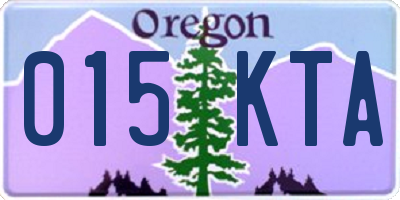 OR license plate 015KTA
