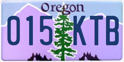 OR license plate 015KTB