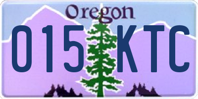 OR license plate 015KTC