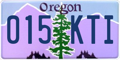 OR license plate 015KTI