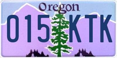 OR license plate 015KTK