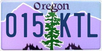 OR license plate 015KTL