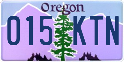 OR license plate 015KTN