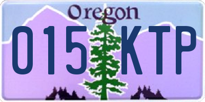 OR license plate 015KTP