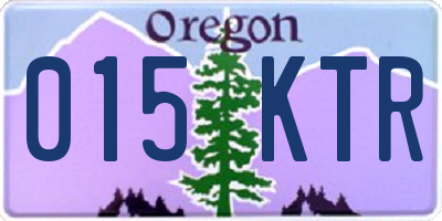 OR license plate 015KTR