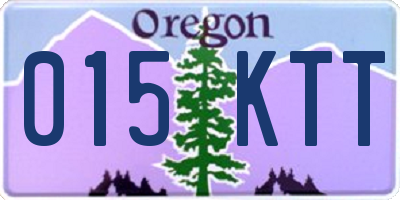 OR license plate 015KTT