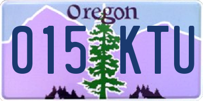 OR license plate 015KTU