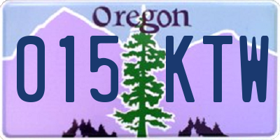 OR license plate 015KTW