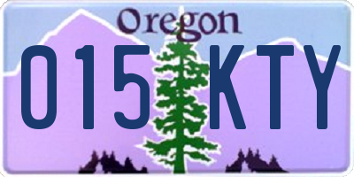 OR license plate 015KTY