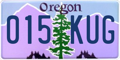 OR license plate 015KUG