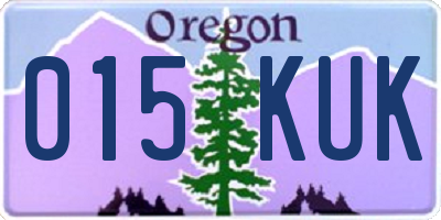 OR license plate 015KUK