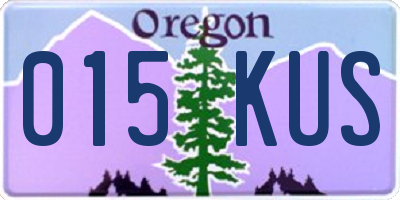 OR license plate 015KUS