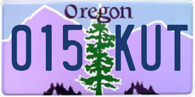 OR license plate 015KUT