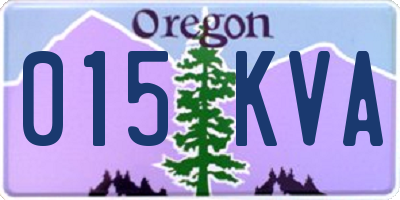 OR license plate 015KVA