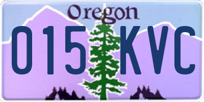 OR license plate 015KVC