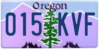 OR license plate 015KVF