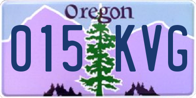 OR license plate 015KVG