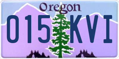 OR license plate 015KVI
