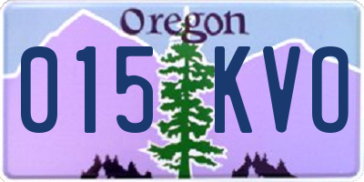 OR license plate 015KVO