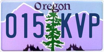 OR license plate 015KVP