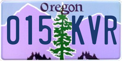 OR license plate 015KVR
