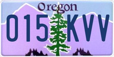 OR license plate 015KVV