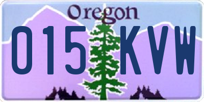 OR license plate 015KVW