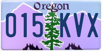 OR license plate 015KVX