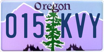 OR license plate 015KVY