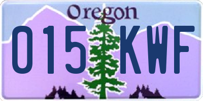 OR license plate 015KWF
