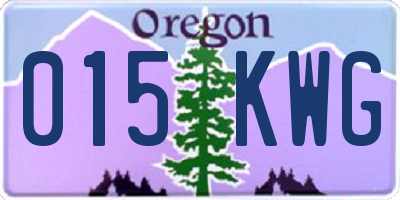 OR license plate 015KWG