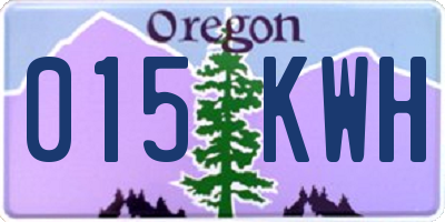 OR license plate 015KWH