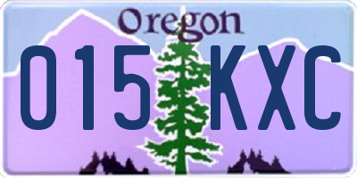 OR license plate 015KXC