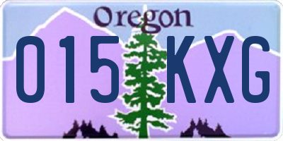 OR license plate 015KXG