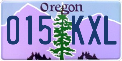 OR license plate 015KXL