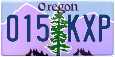 OR license plate 015KXP