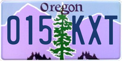 OR license plate 015KXT
