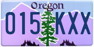 OR license plate 015KXX
