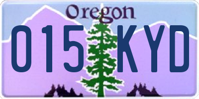 OR license plate 015KYD